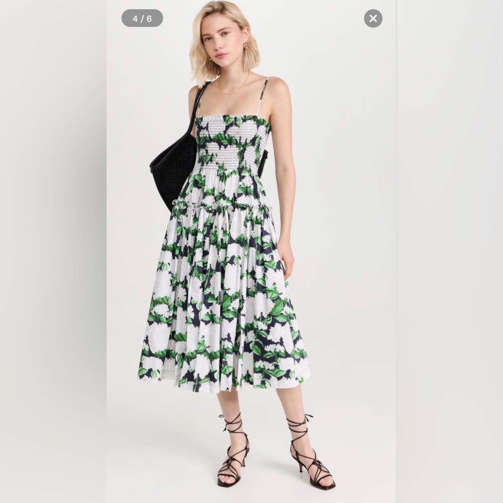 Hill House Home Seraphina Midi Nap Dress Midnight Garden Print